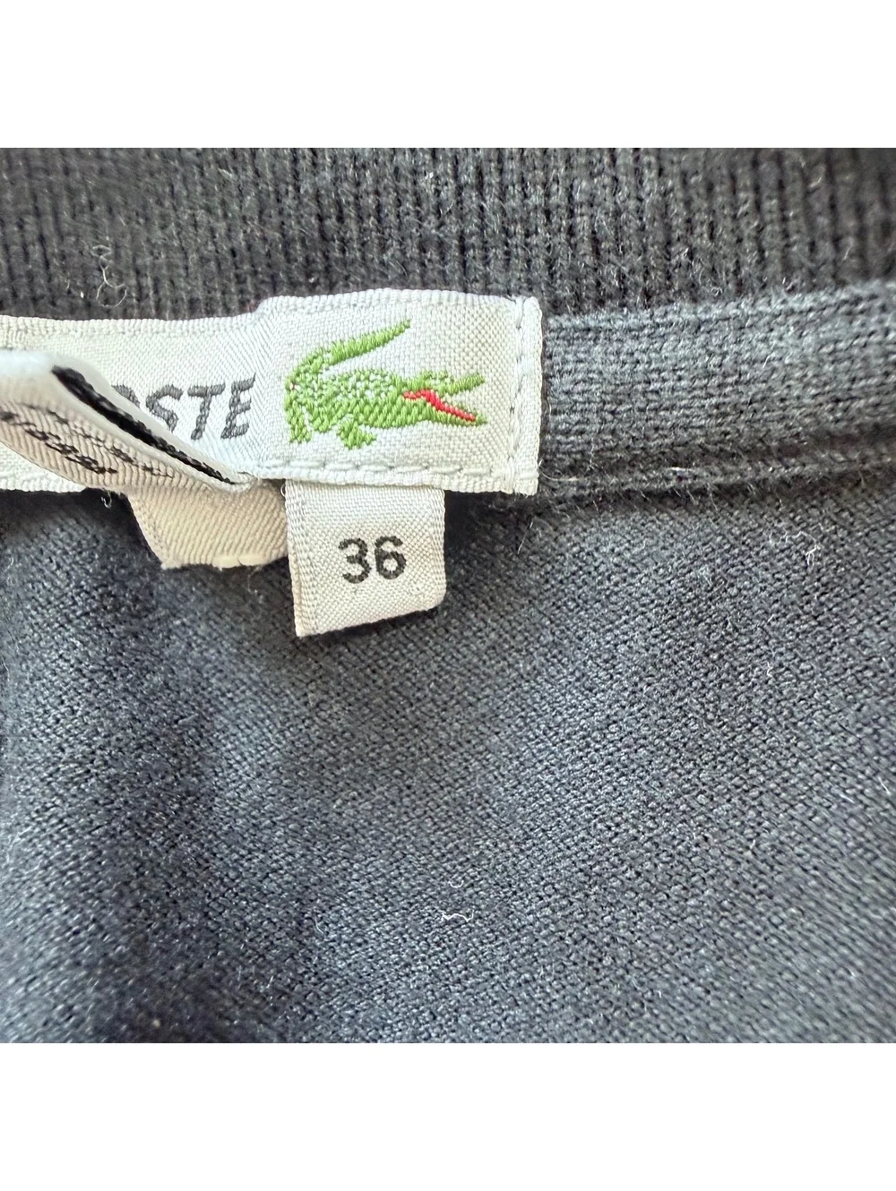 Lacoste Black Polo Mini Dress Size 36 - Small